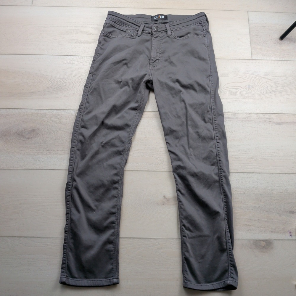 DU/ER Performance No Sweat Pants Mens 32x30 Grey Straight Fit MFNT1003